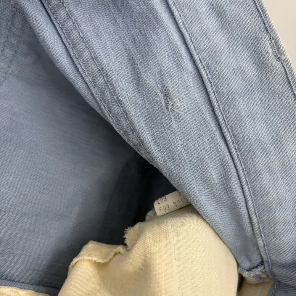 Vintage 70s Levi's 693 Blue Wide Leg Flared Pants 34x30